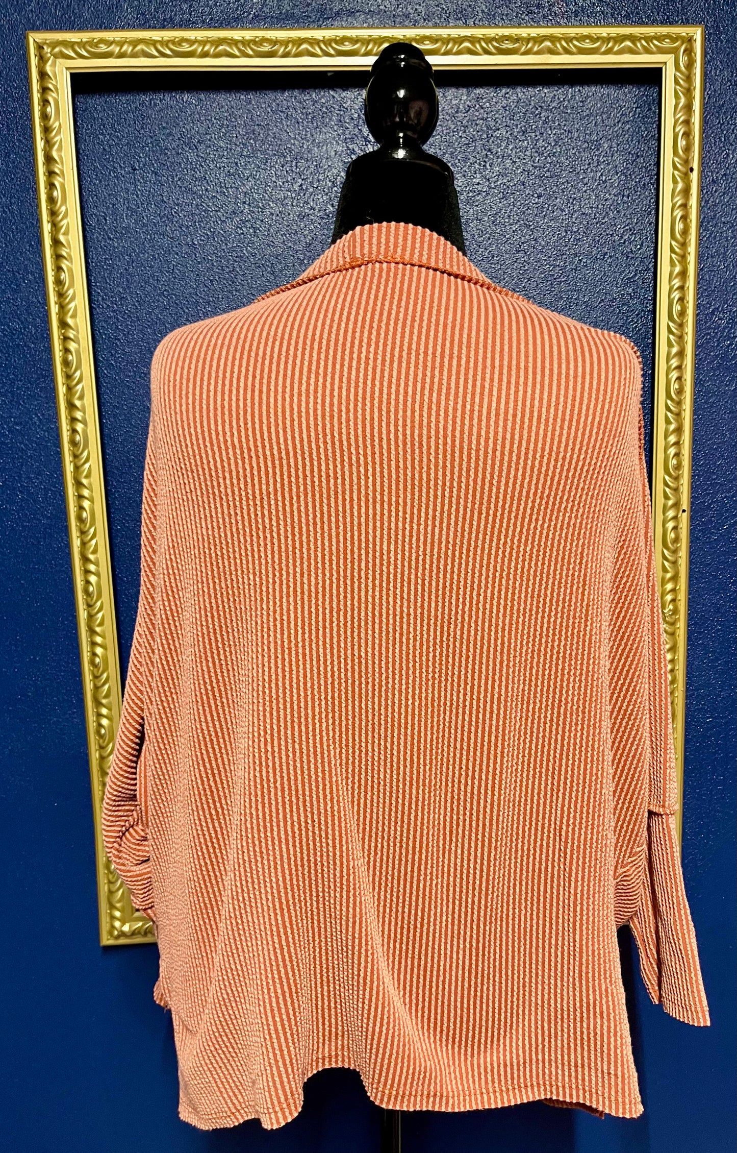 Reborn J Rust Ribbed Pullover