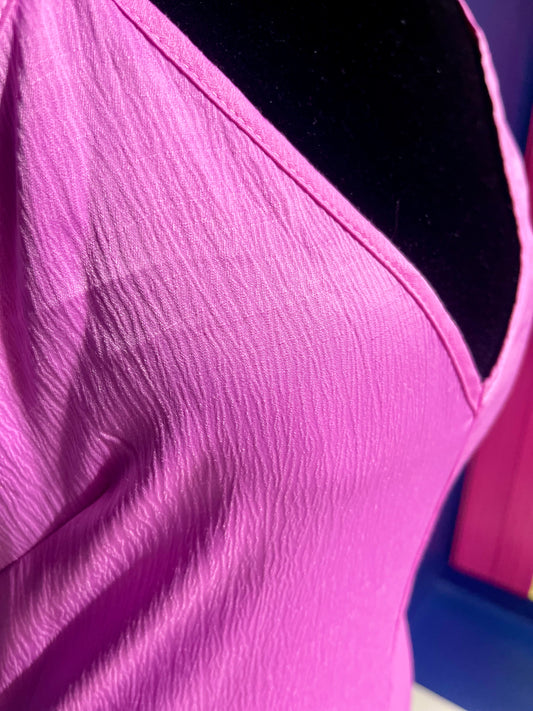 Vici Bright Orchid Long Silk Dress