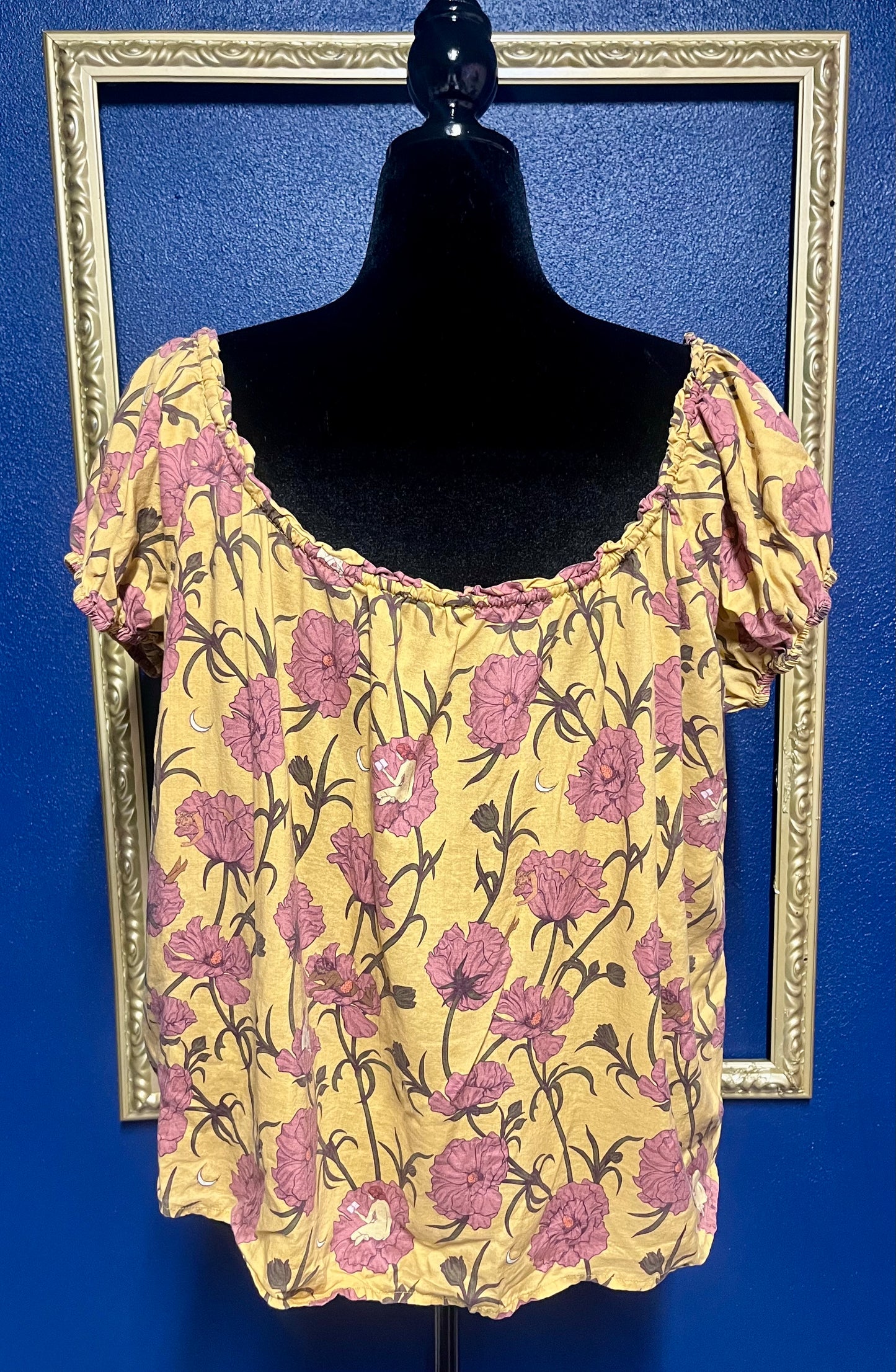 Till Blush of Night Floral Blouse