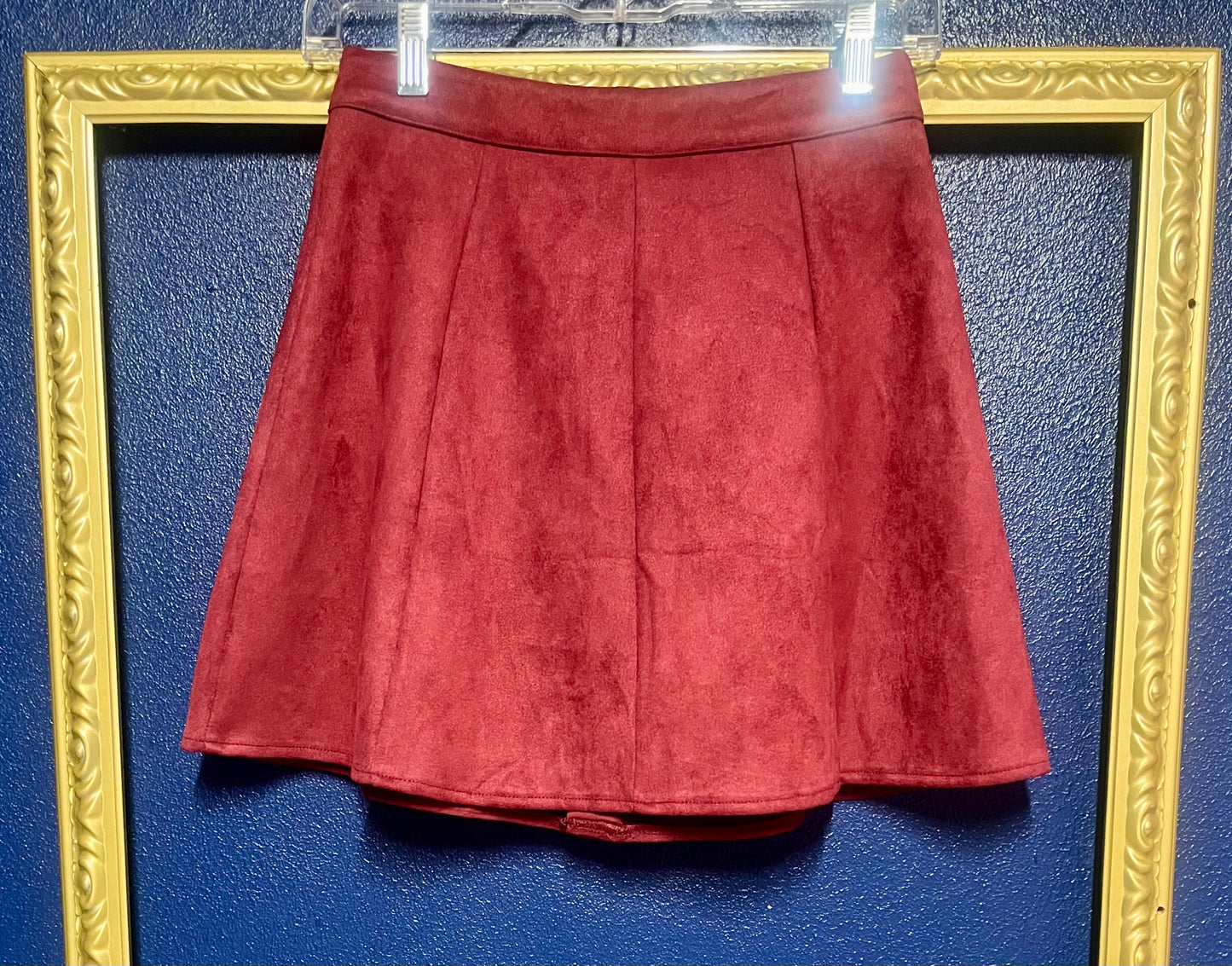 Maroon Suede Skirt
