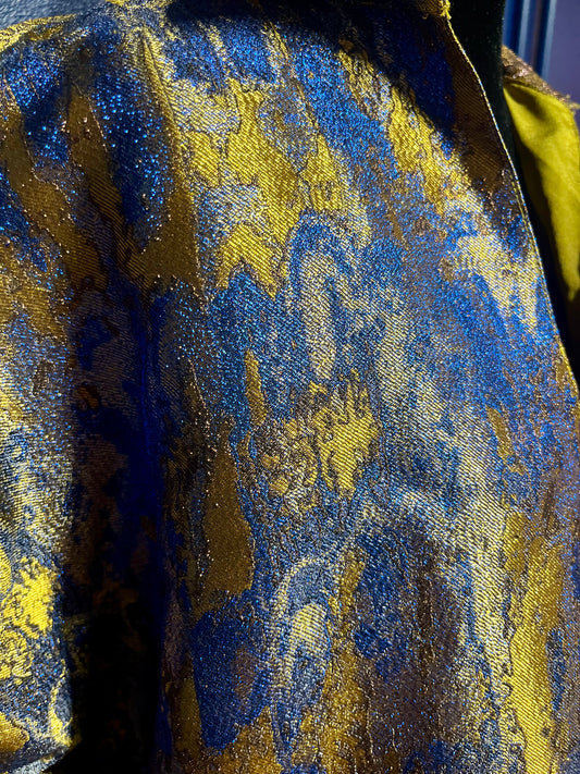 Vibeage THML Brocade Metallic Blouse