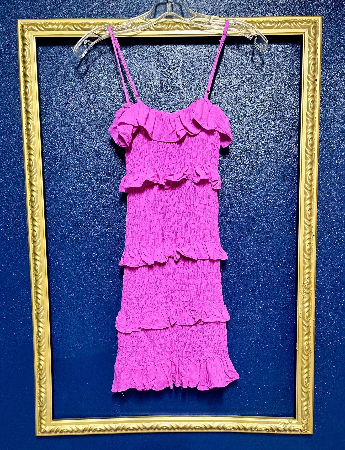 Vici Smocked Tiered Ruffle Dress