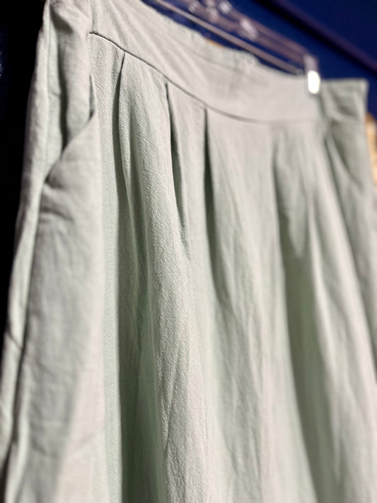 Sage Green Flowy Maxi Skirt