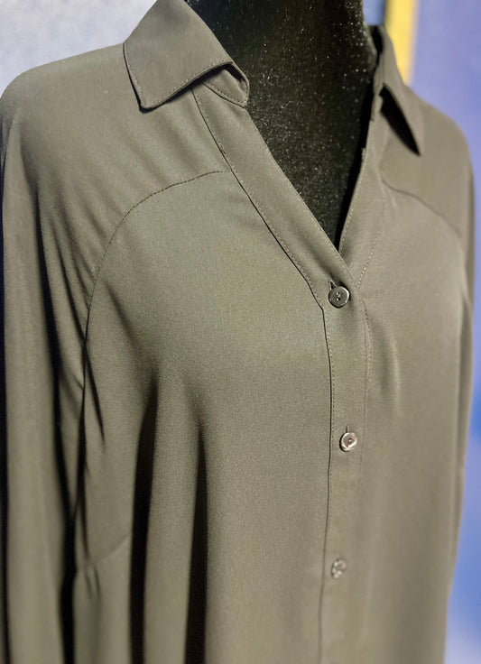 Alfani Black Button Down Dress