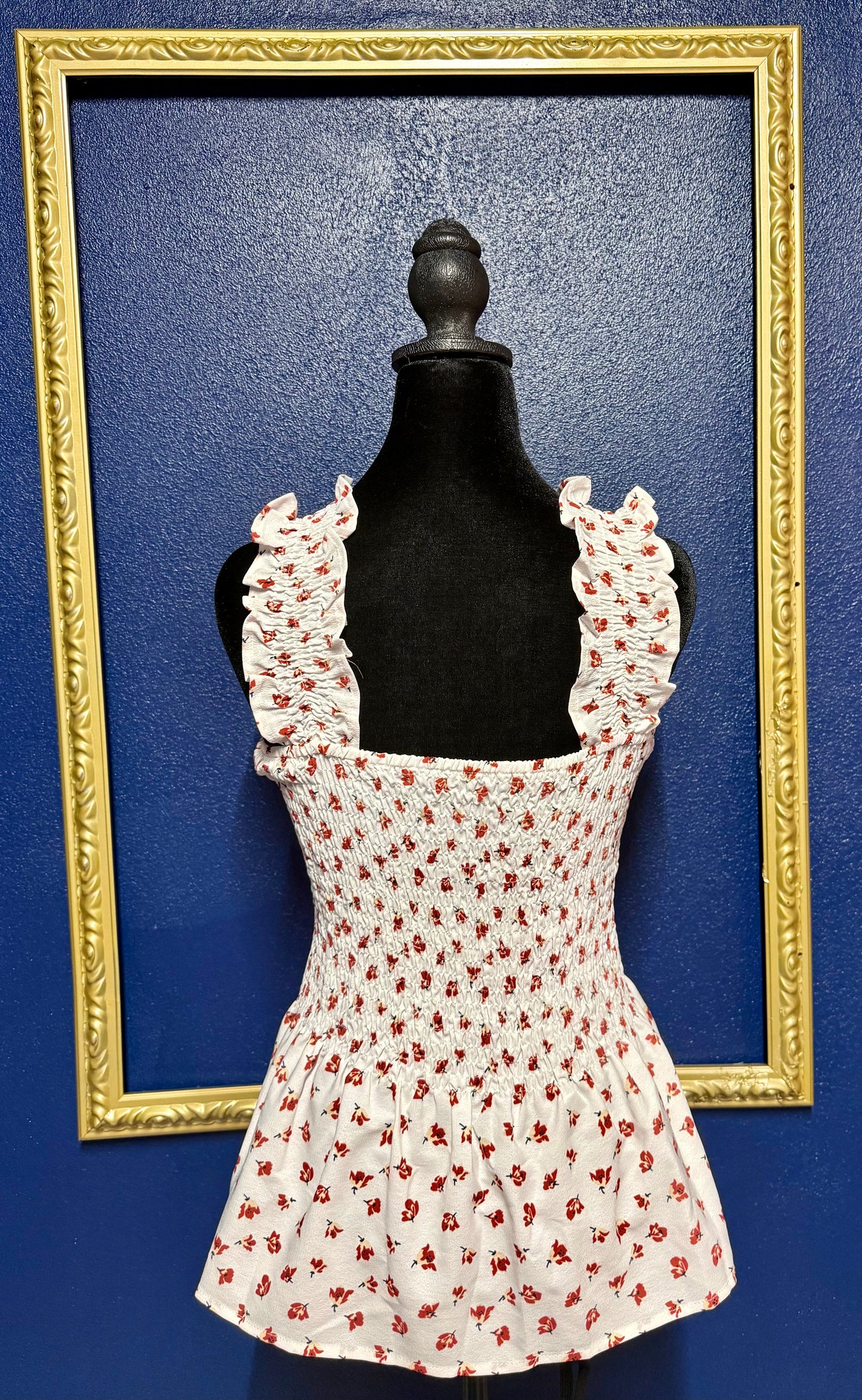 SHEIN Smocked Floral Top