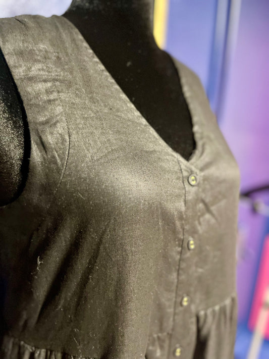 Dissh Bonnie Black Oversized Shirt Dress