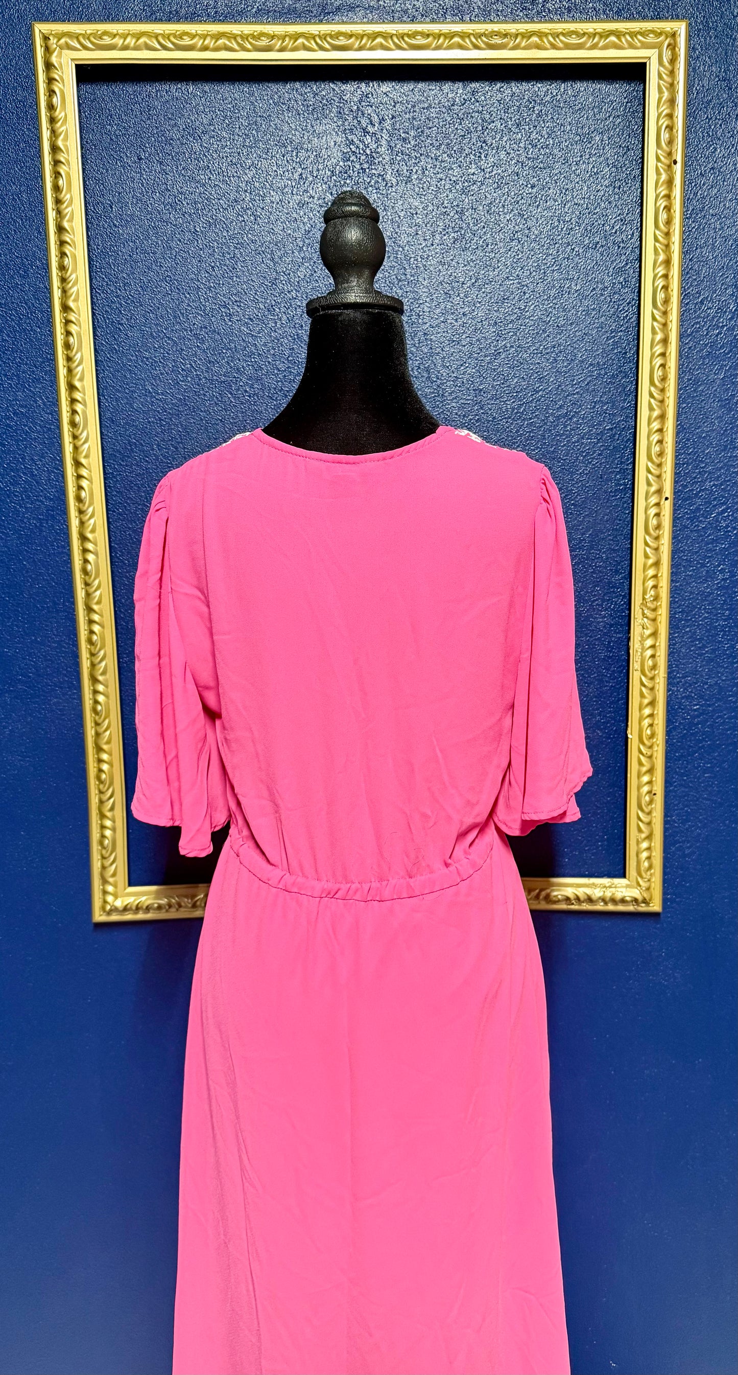 Strut & Bolt Pink Embroidered Dress