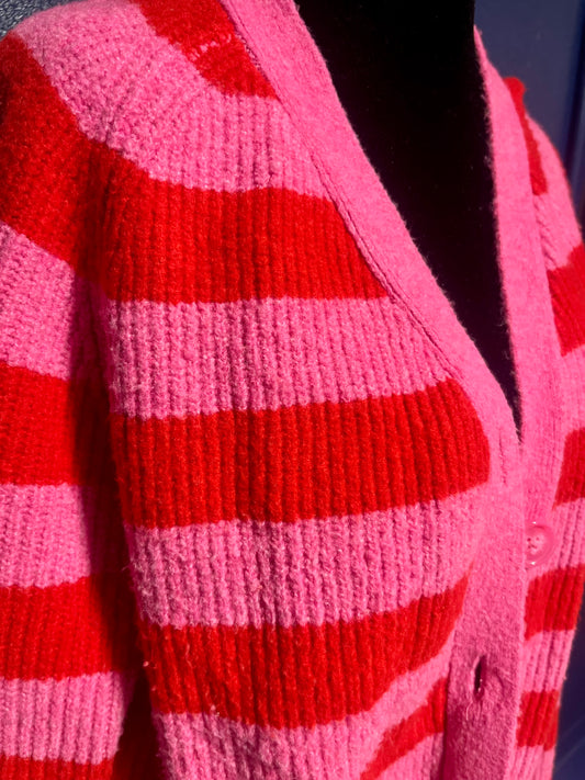 A New Day Striped Heart Sweater