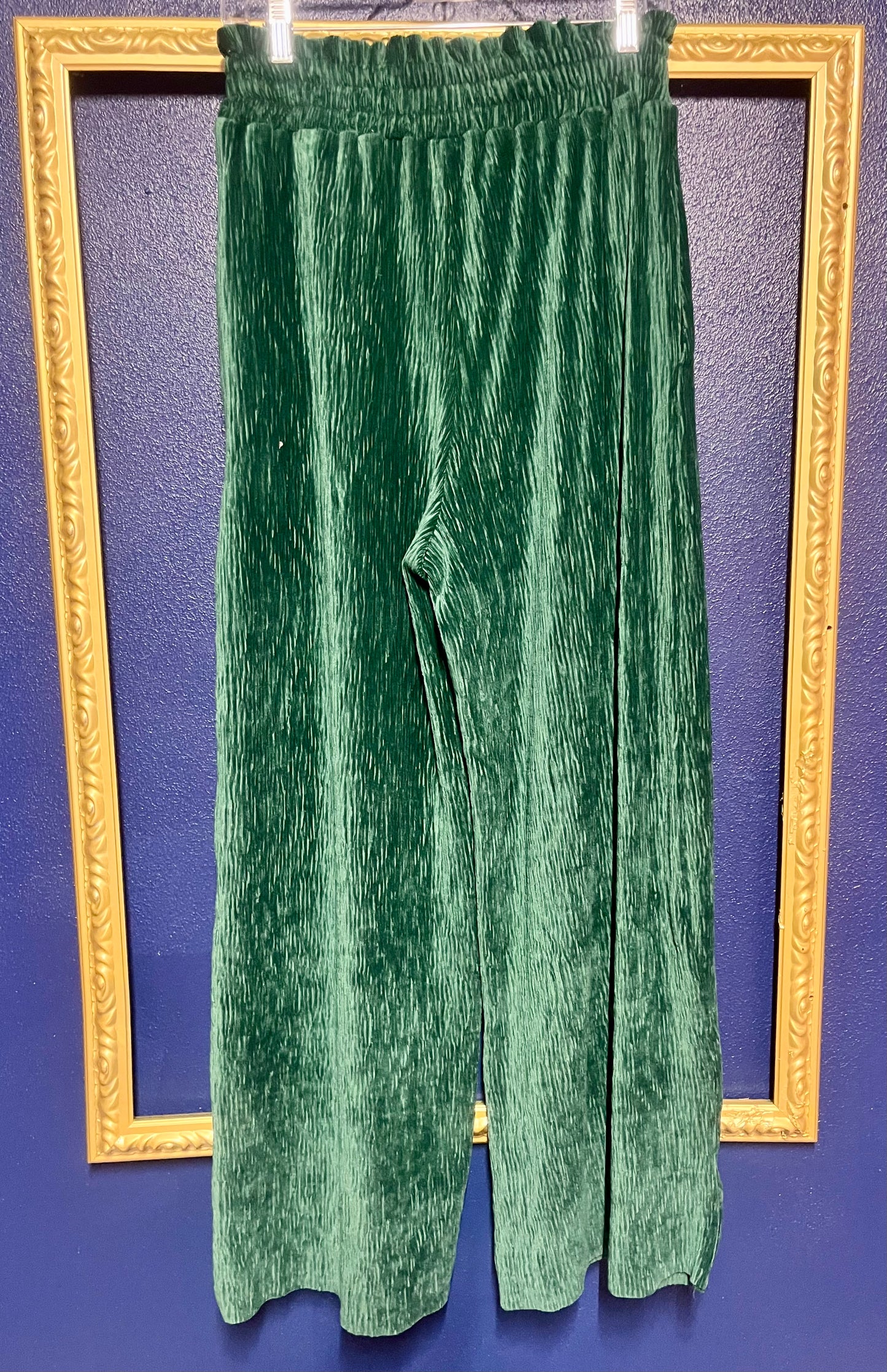 New In Green Velvet Pants