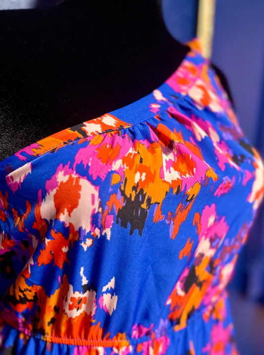 Pretty Garden One Shoulder Dress