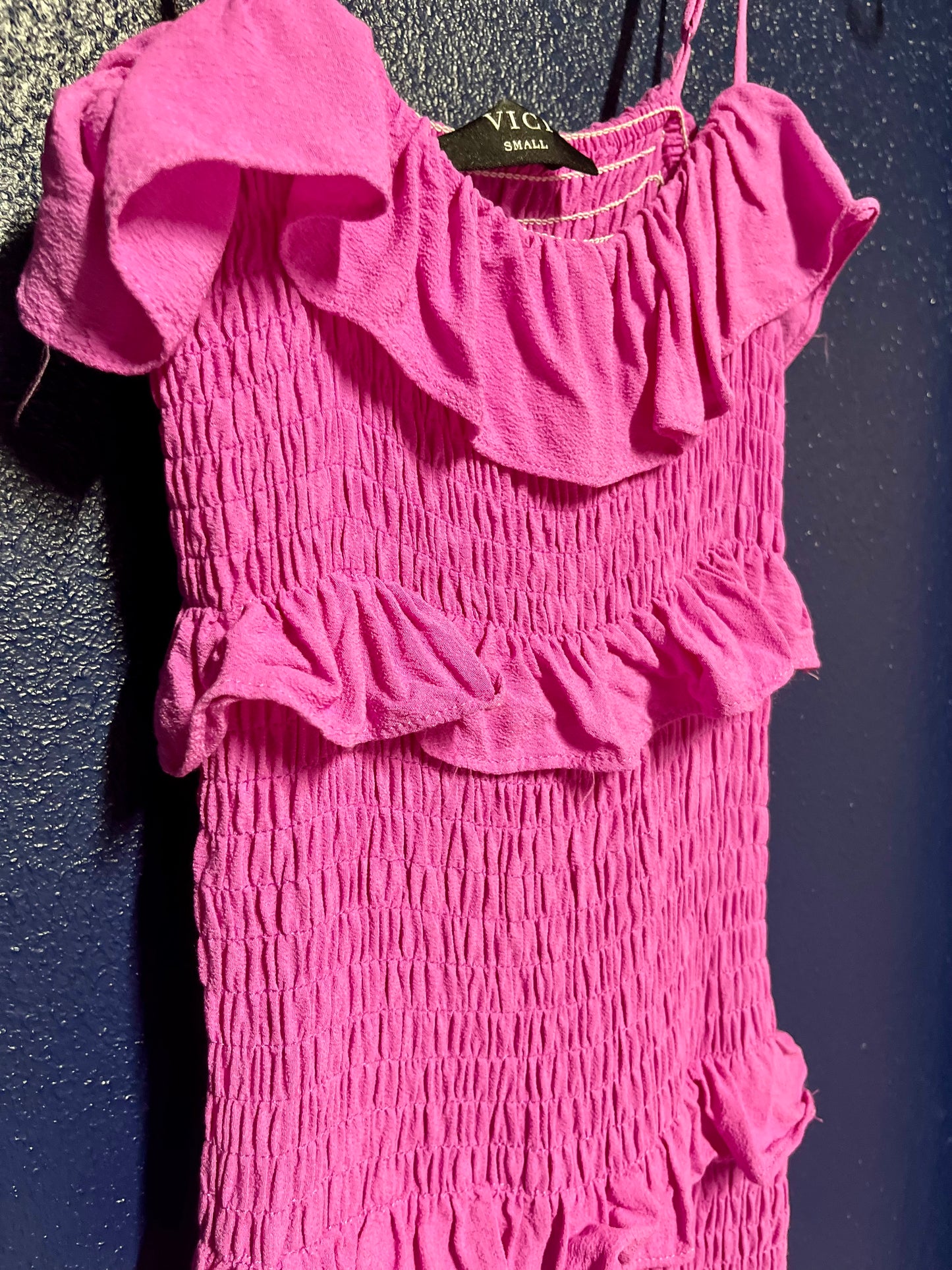 Vici Smocked Tiered Ruffle Dress