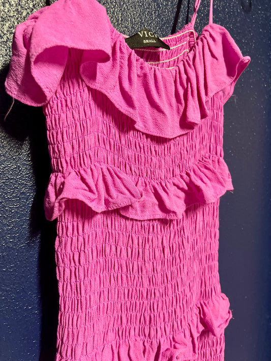 Vici Smocked Tiered Ruffle Dress