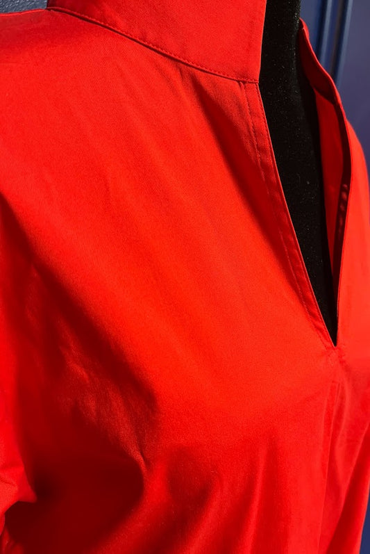 Lafayette 148 Red Hawkins Blouse