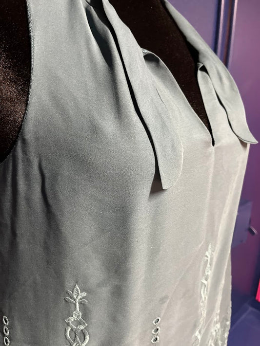 Love Johnny Was Silk Embroidered Top