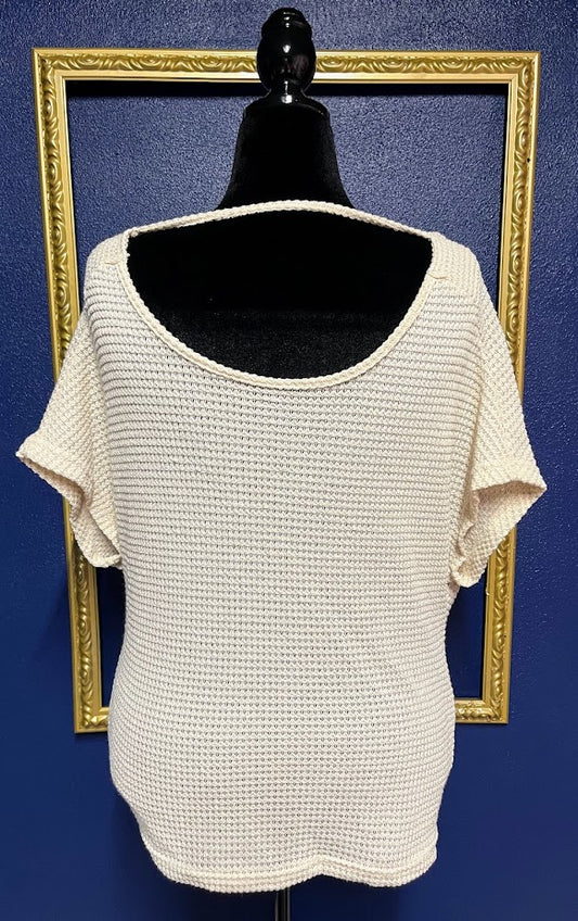 Shein Waffle Knit Cowl Neck Sweater