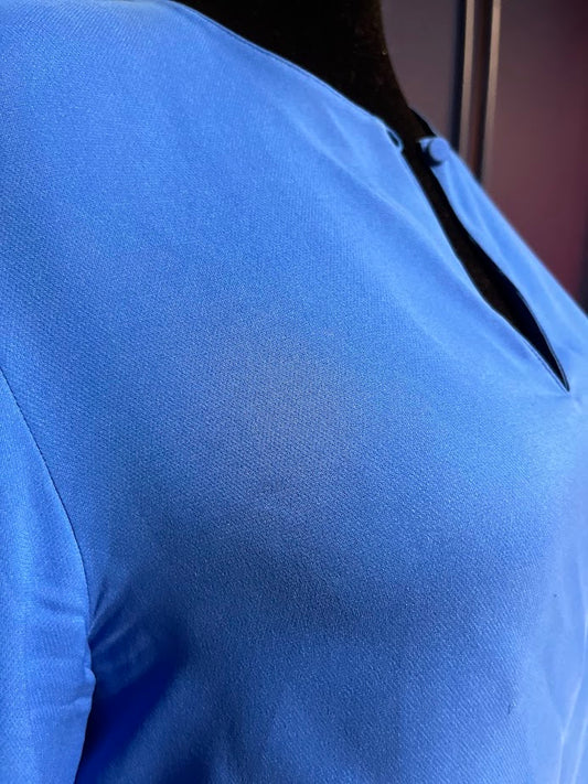 Lafayette 148 Royal Blue Layton Silk Blouse