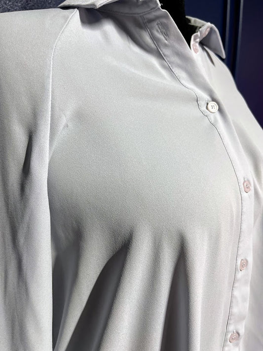 ASOS Light Powder Blue Cold Shoulder Button Down