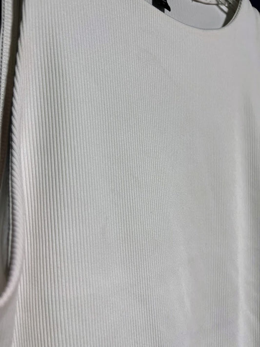 Express White Ribbed Bodysuit