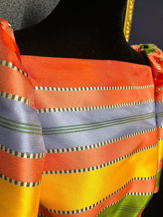 Antonio Melani Stripe Puff Sleeve Mini Dress