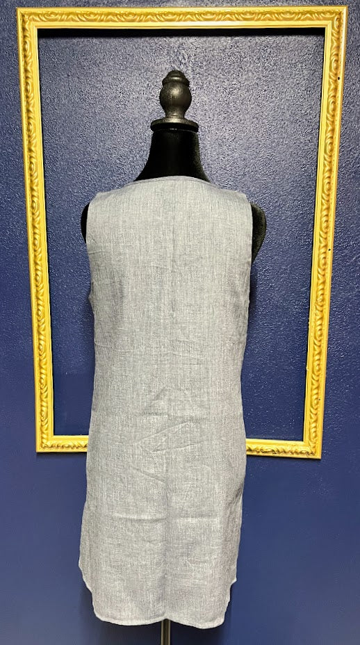 THML Embroidered Denim Dress