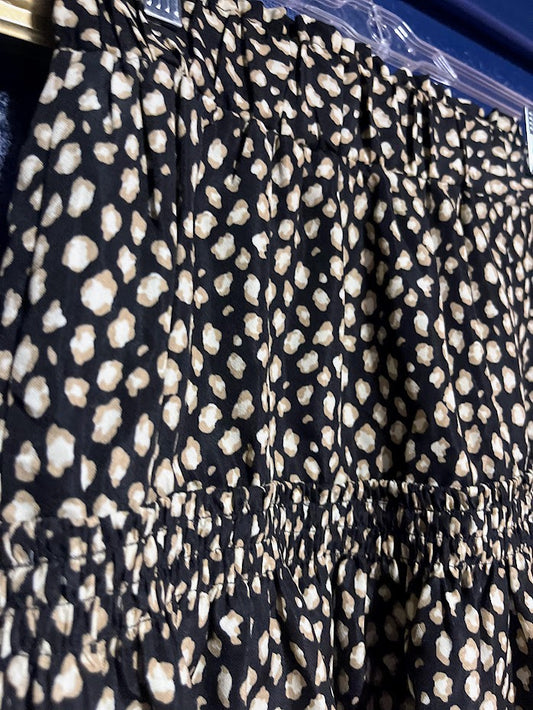 Glam Black Leopard Skirt