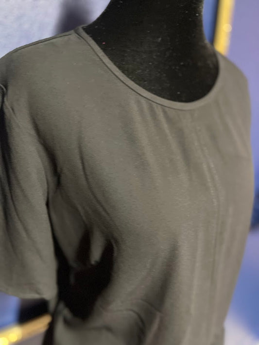 Ann Taylor Black Ruffle Blouse