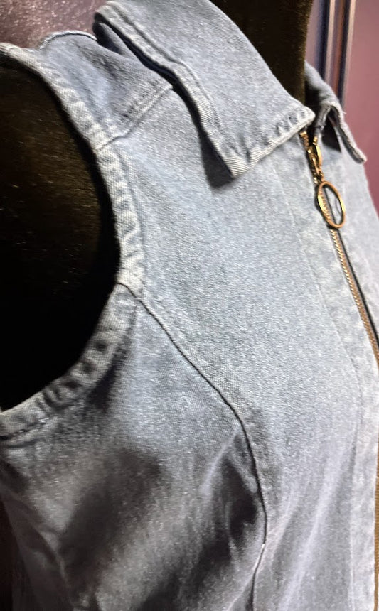 Sharagano Denim Zip Dress