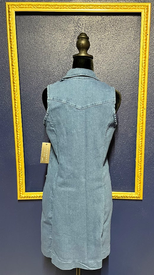 Sharagano Denim Zip Dress
