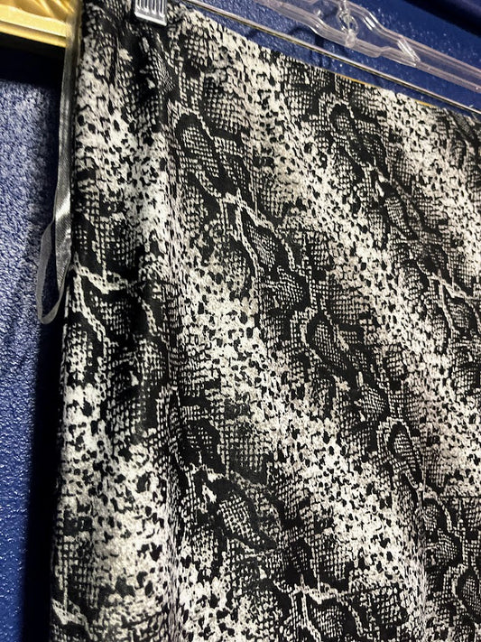 Coco Bianco Grey Snakeskin Midi Skirt