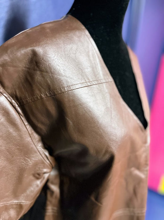 Prologue Thin Brown Pleather Dress