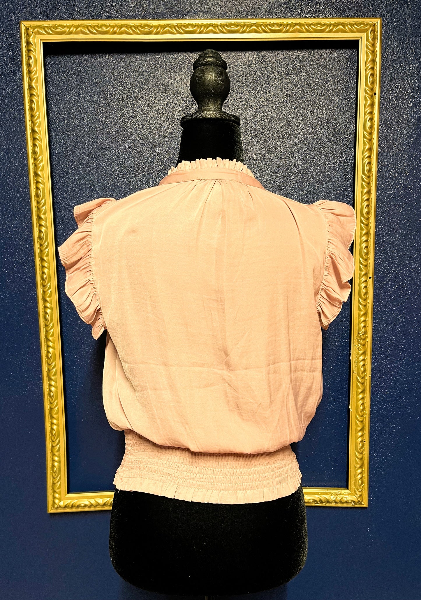 Rachel Zoe Blush Flutter Sleeve Top