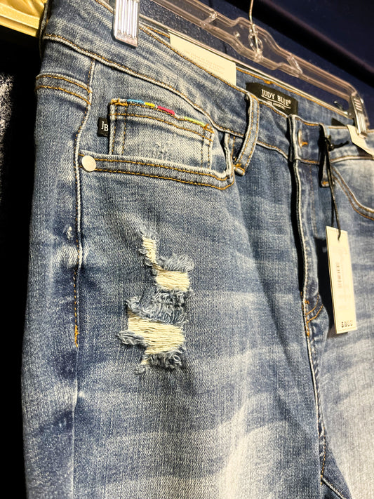 Judy Blue High Waist Jeans with Embroidered Pockets