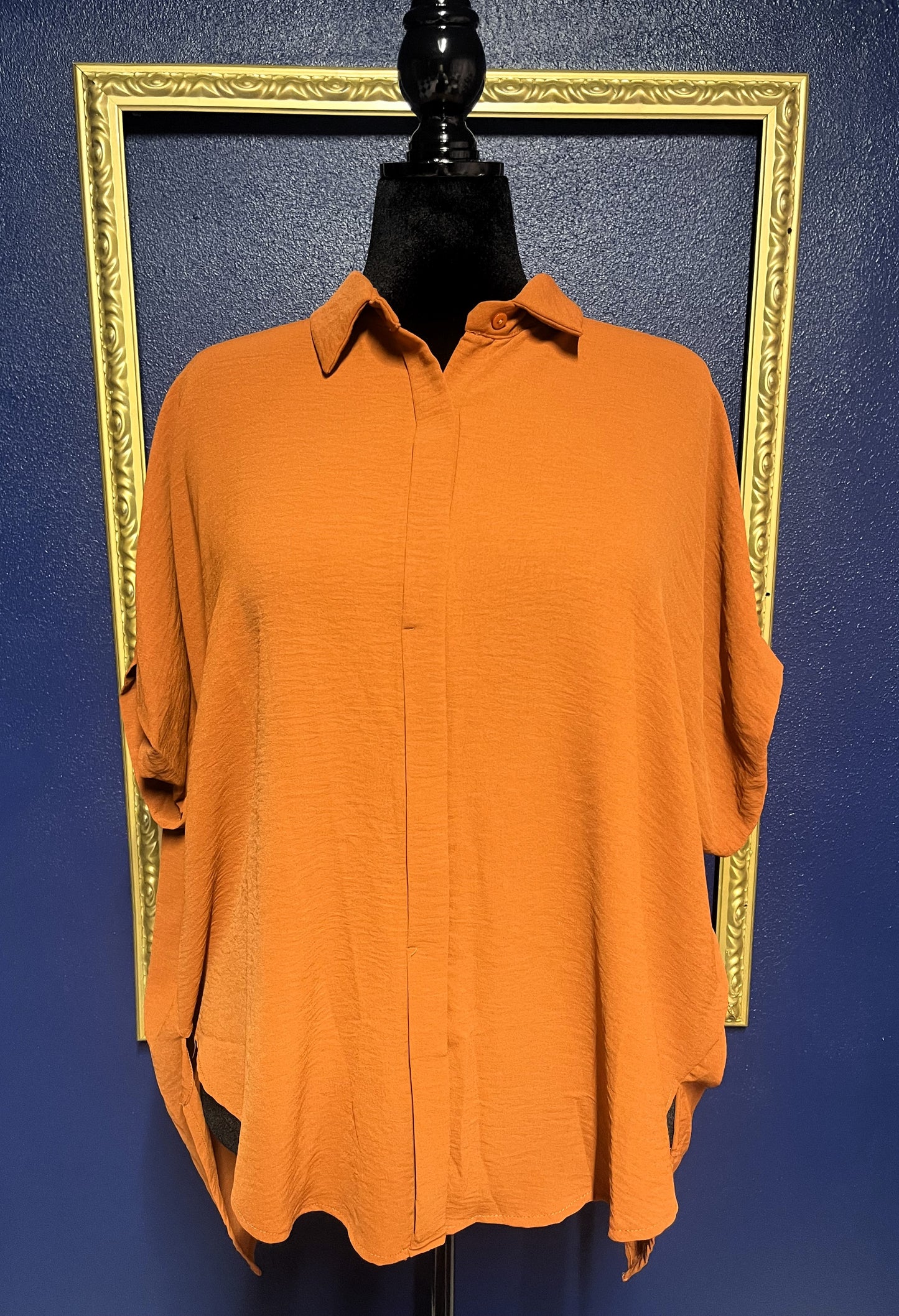 Umgee Rust Button Down Blouse