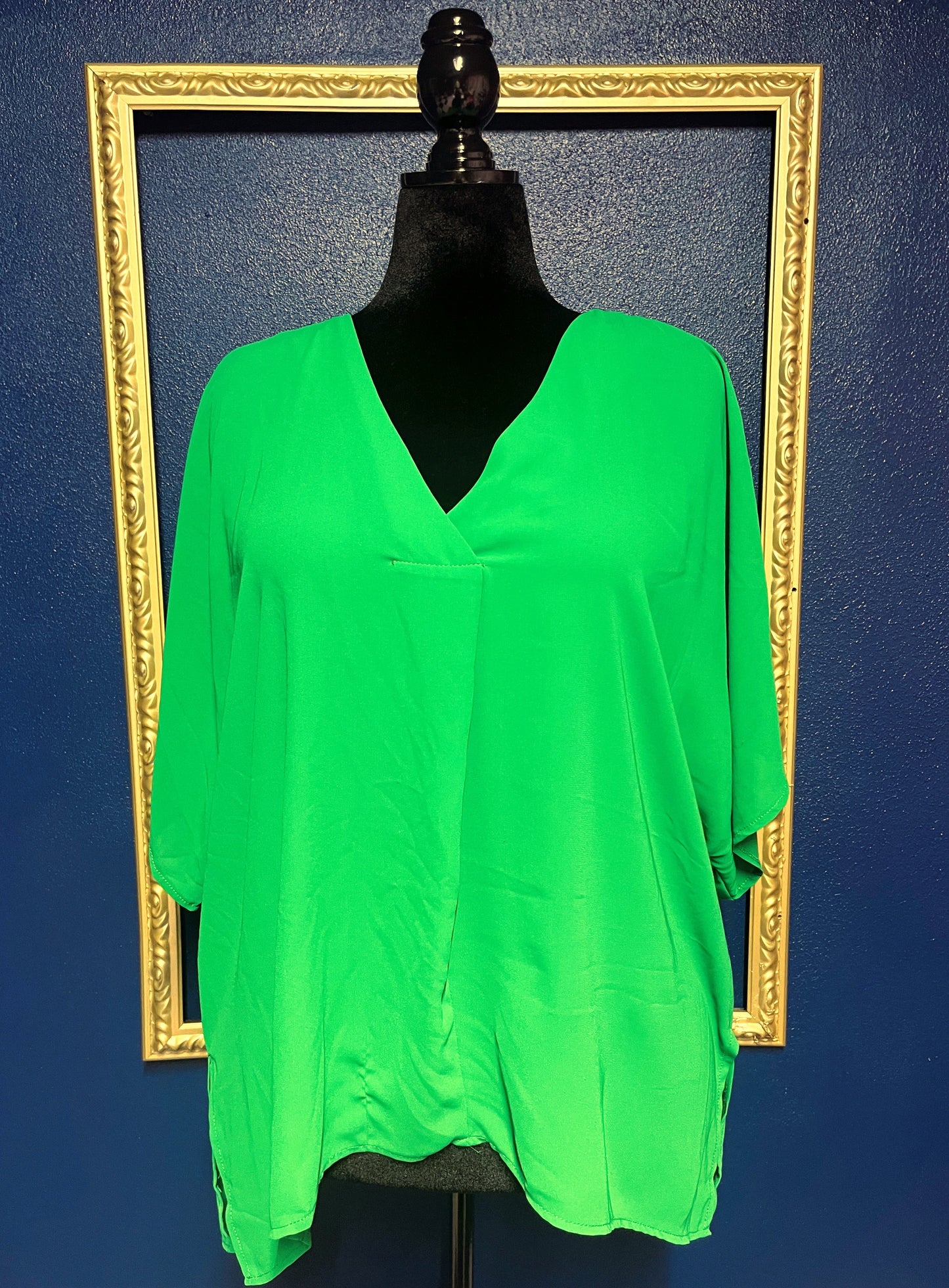 Glam Kelly Green Blouse