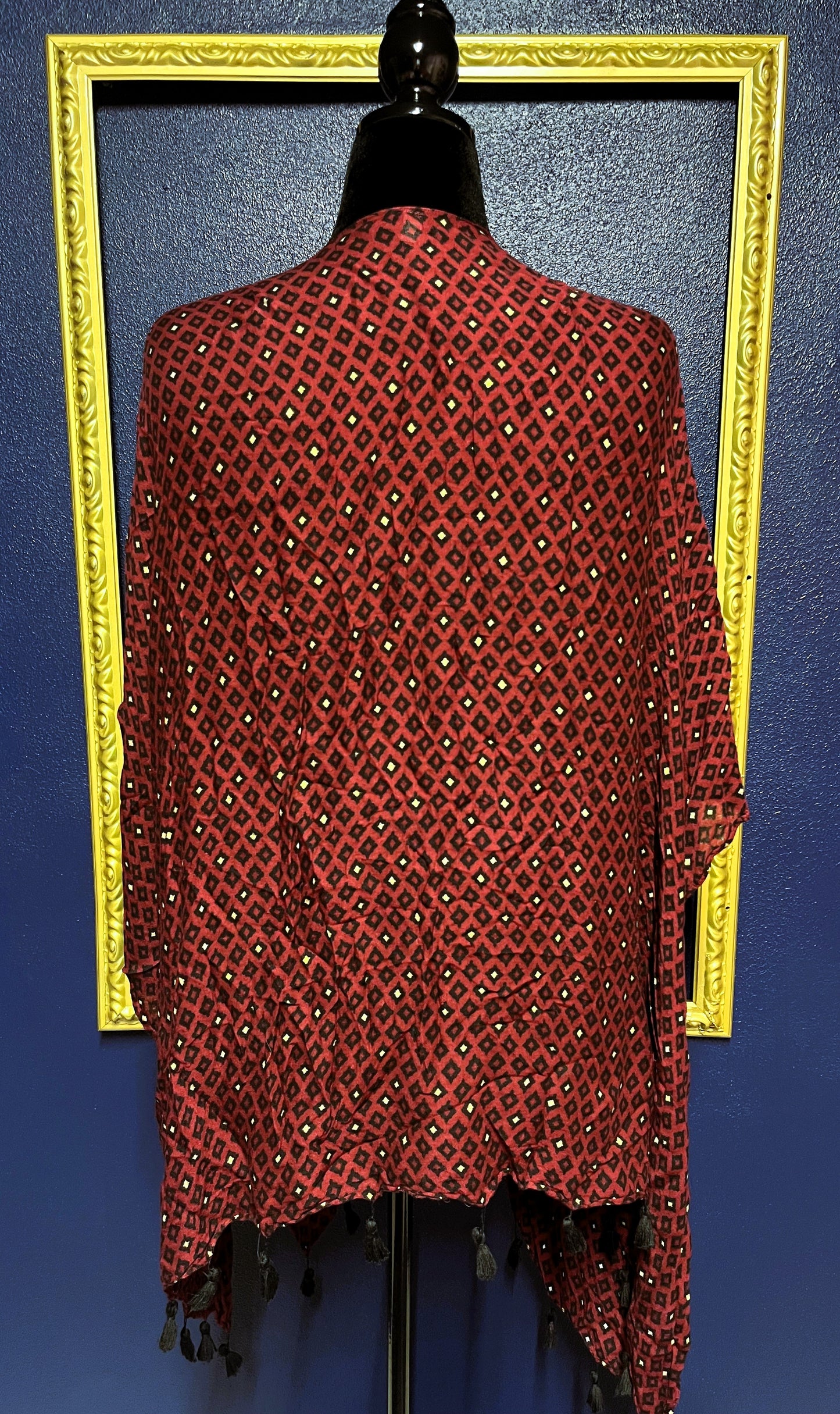 Lane Bryant Burgundy Print Kimono