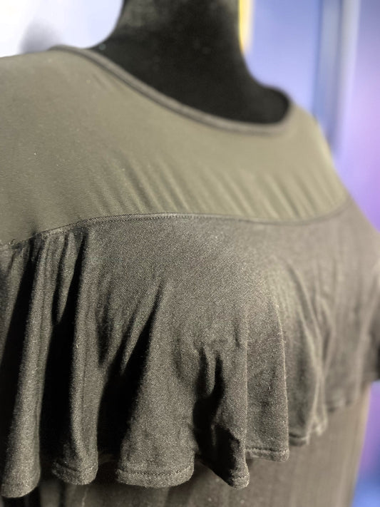 Lane Bryant Sheer Top Black Blouse