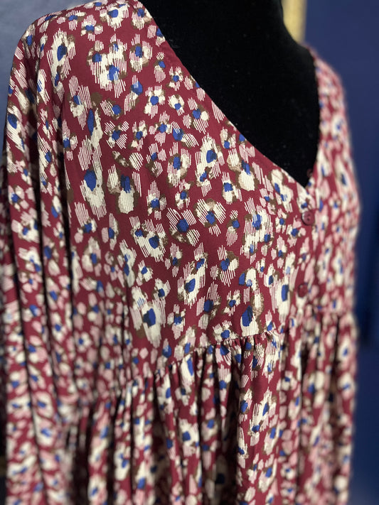 Umgee Long Sleeved Print Dress