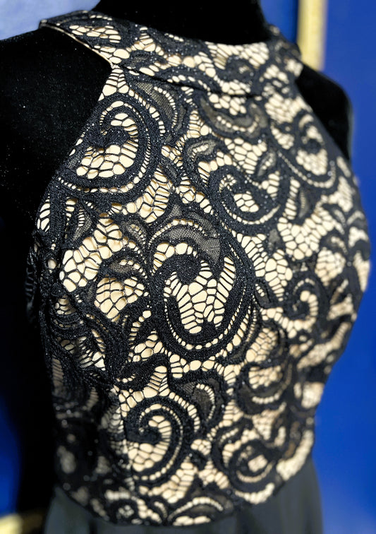 B. Smart Black Lace Cocktail Dress