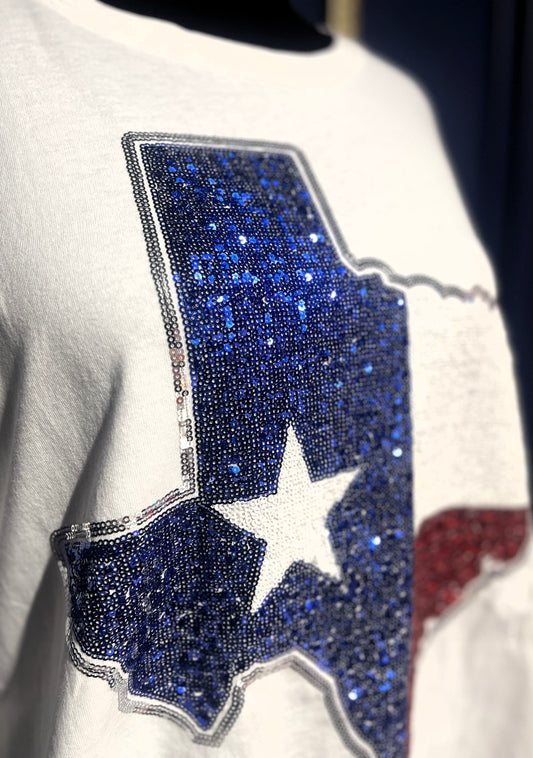 Fantastic Fawn Sequin Texas Top