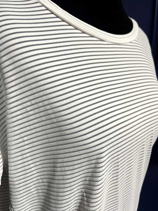 Mono B White Stripe Athletic Top