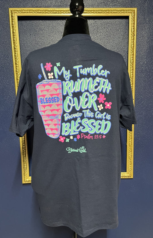 Blessed Girl Navy T-Shirt