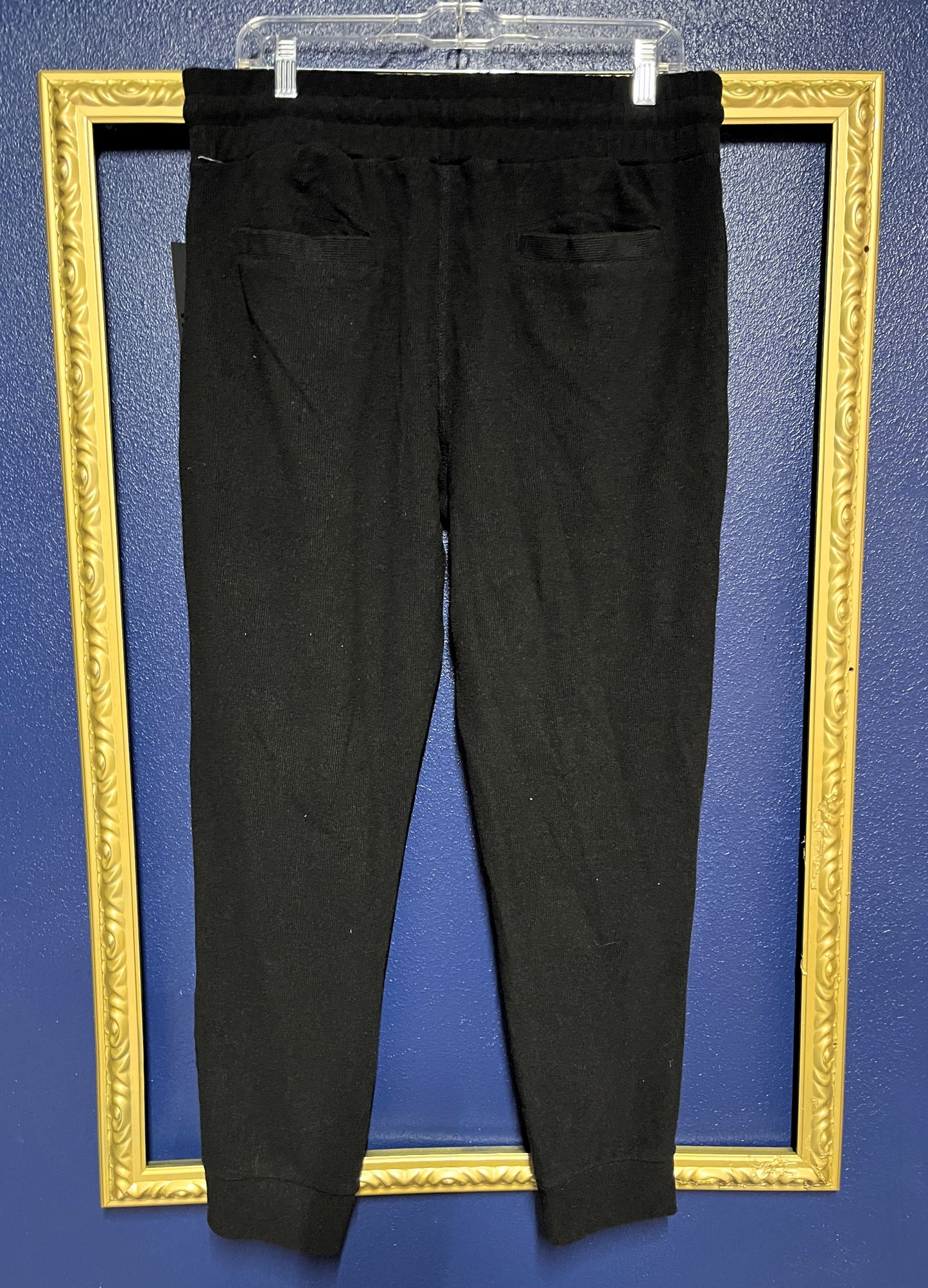Mono B Black Thick Ribbed Sweatpants