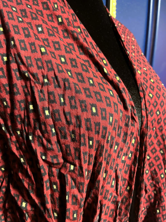 Lane Bryant Burgundy Print Kimono