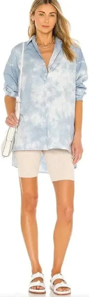 Nili Lotan Ambroise Tie-Dyed Crinkled Tunic