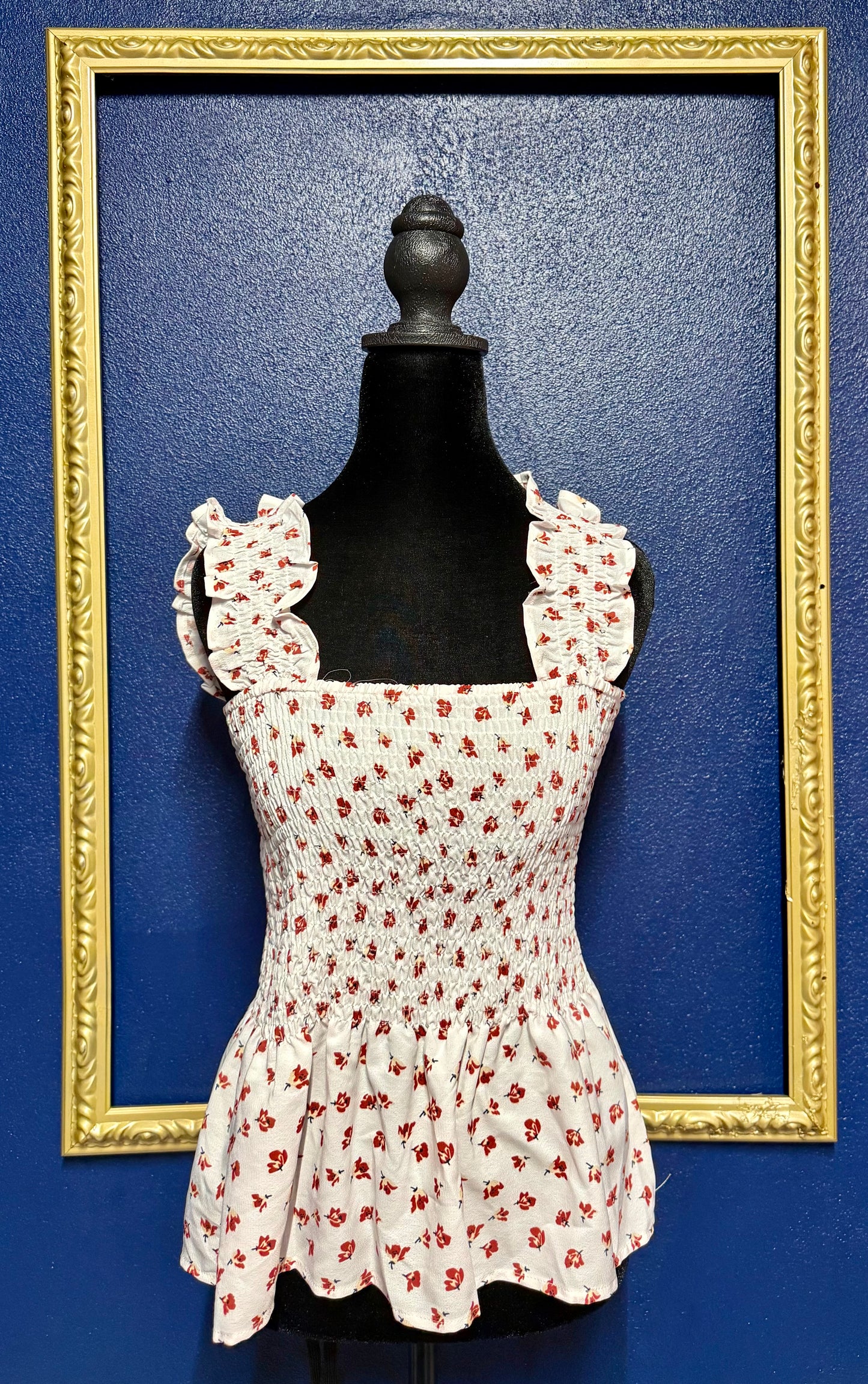 SHEIN Smocked Floral Top