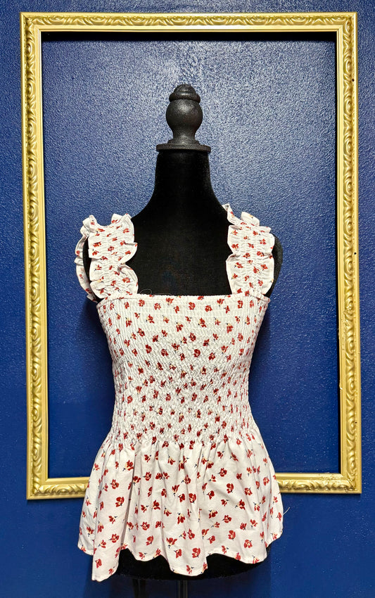 SHEIN Smocked Floral Top