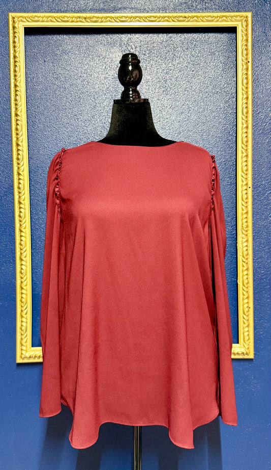 Ann Taylor Maroon Blouse