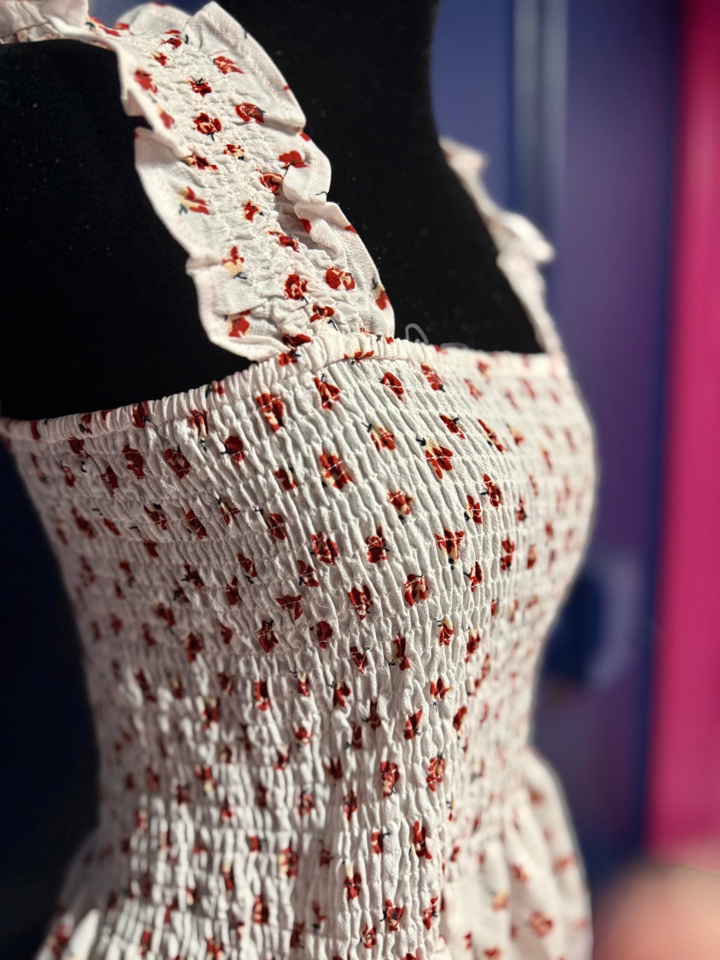 SHEIN Smocked Floral Top