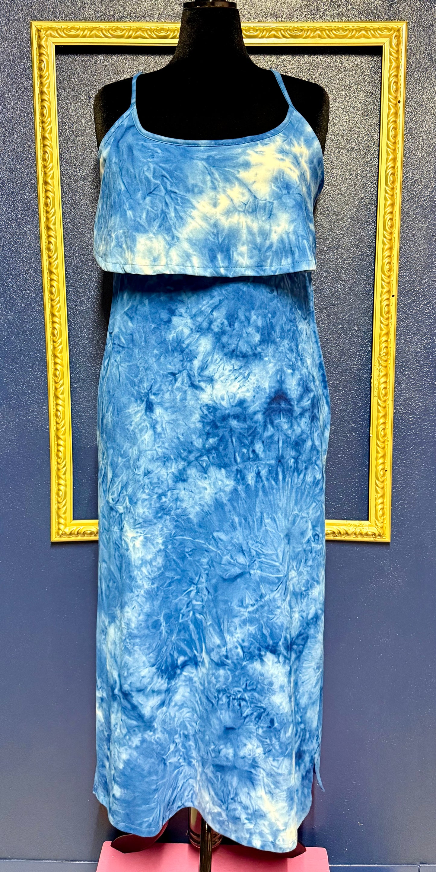 Guess Blue Tie Dye Dress