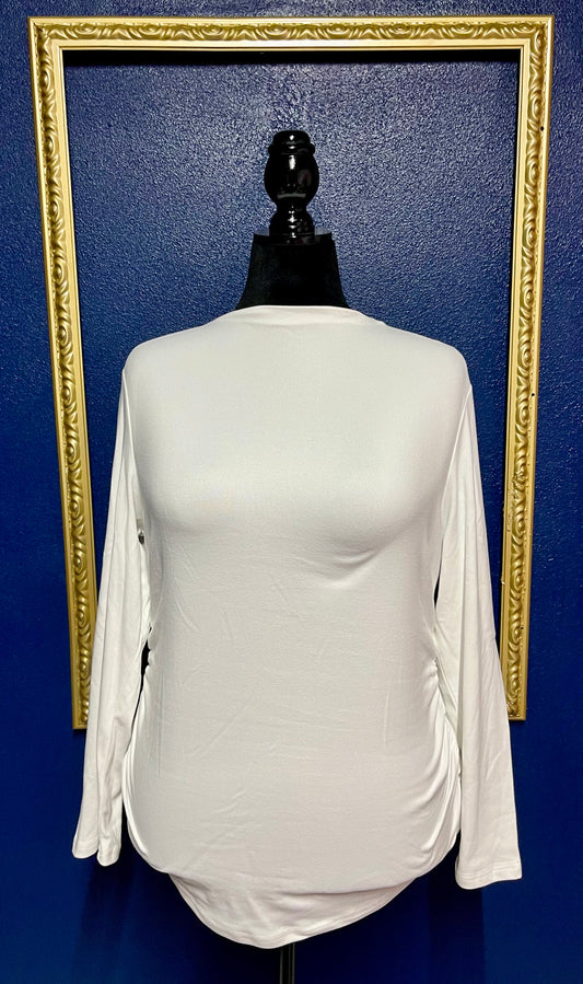 SHEIN Curve High Neck Long Sleeved Tee